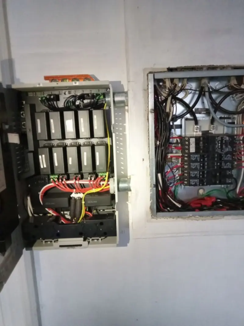 Electrical panel upgrade completed for Security Camera Wiring in Augusta